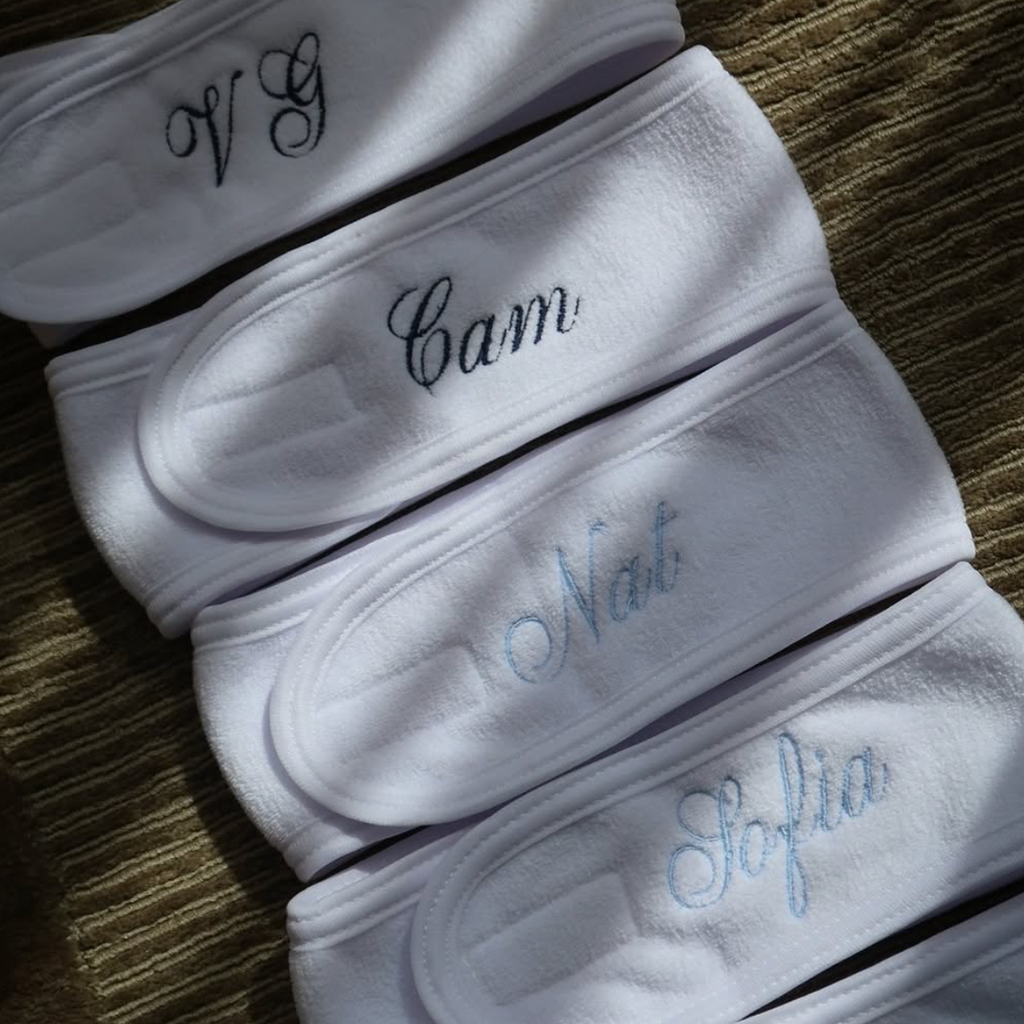 SPA HEADBAND WHITE - NAME