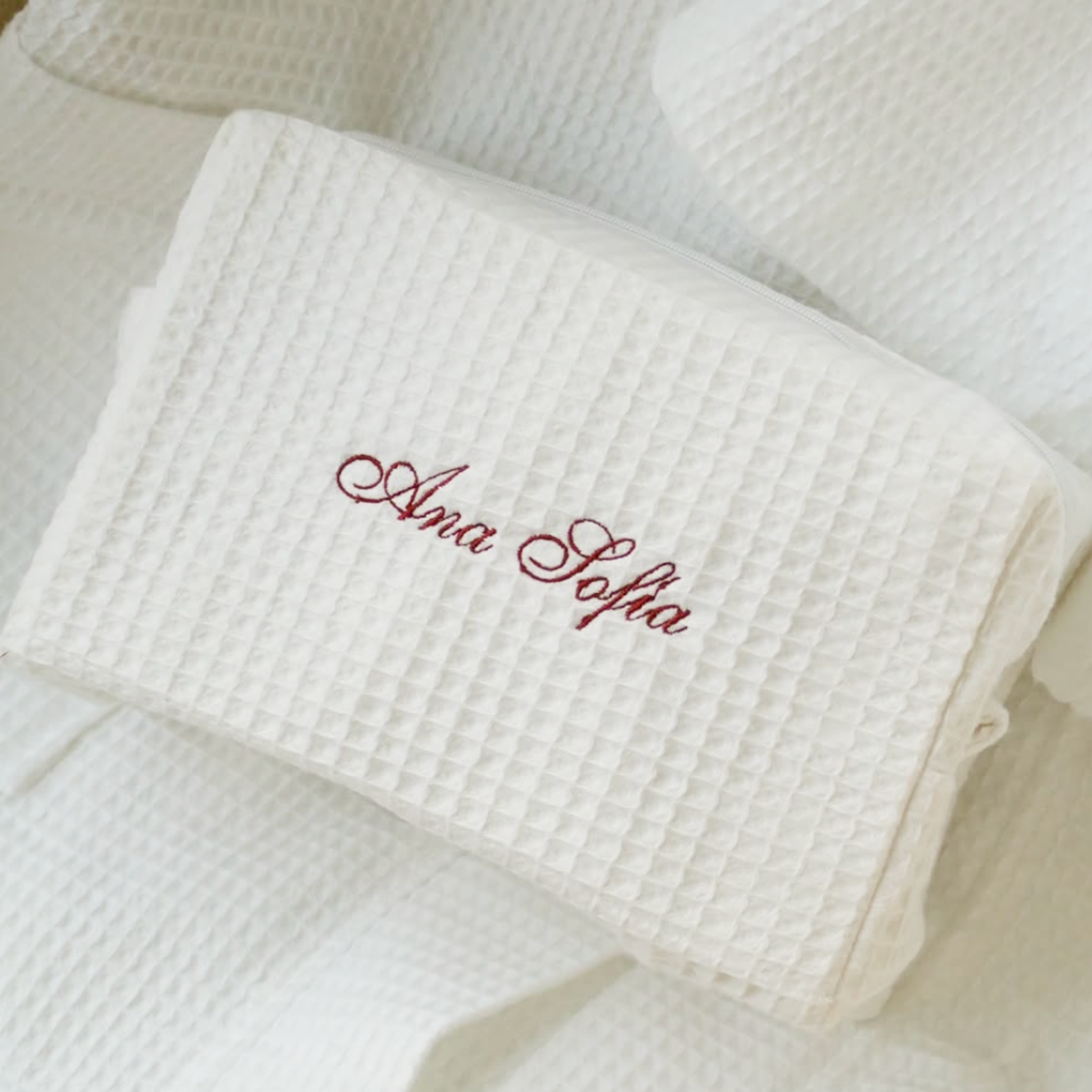 SIGNATURE LARGE WAFFLE BAG - NAME